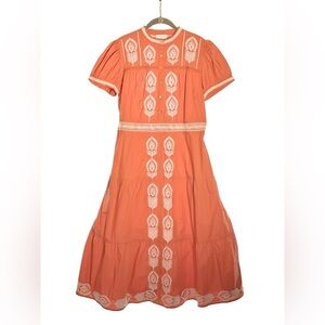 Bohme Maxi Dress in Salmon (Rose/Orange hue)
